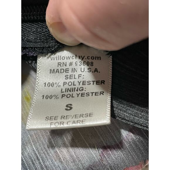 Willow & Clay Womens Small Floral Bustier Corset Style Tank Top Black USA Made - Picture 8 of 9